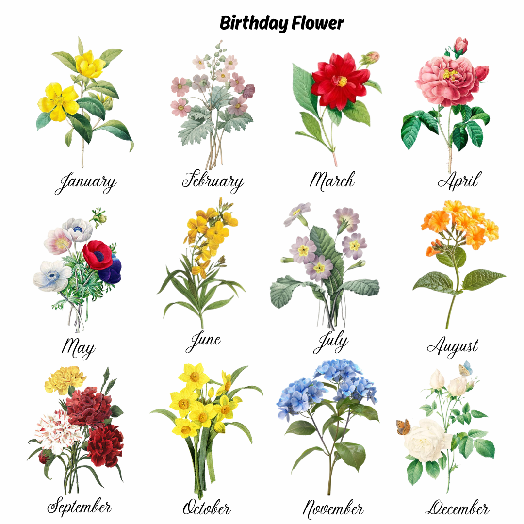 Customised Jewellery Box – Large Capacity Jewelry Organizer with Birthday Flower Print & Name